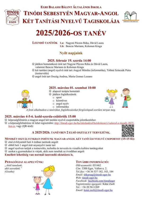 Iskolai nyílt napok