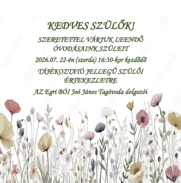 Szülői értekezlet