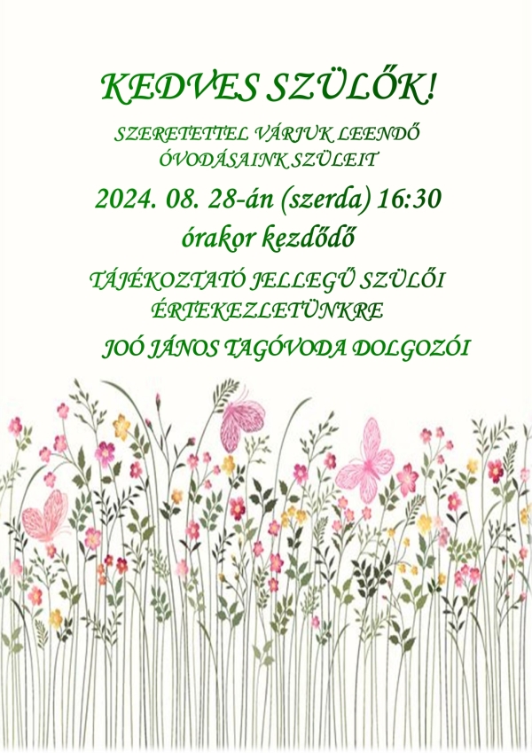 Szülői értekezlet