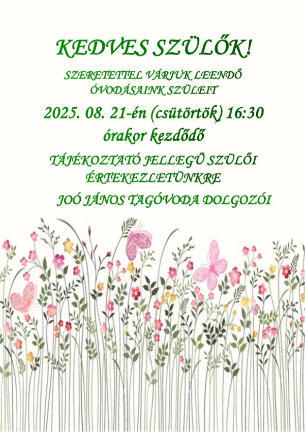 Szülői értekezlet